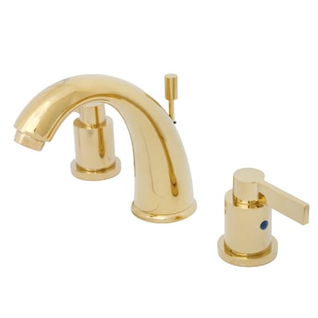 Kingston Brass KB8982NDL 8" Widespread Bathroom Faucet, Polished Brass KB8982NDL